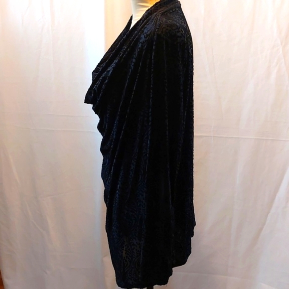 Alfani Black Evening Blouse with Unique Embellishment Size L - Picture 5 of 9